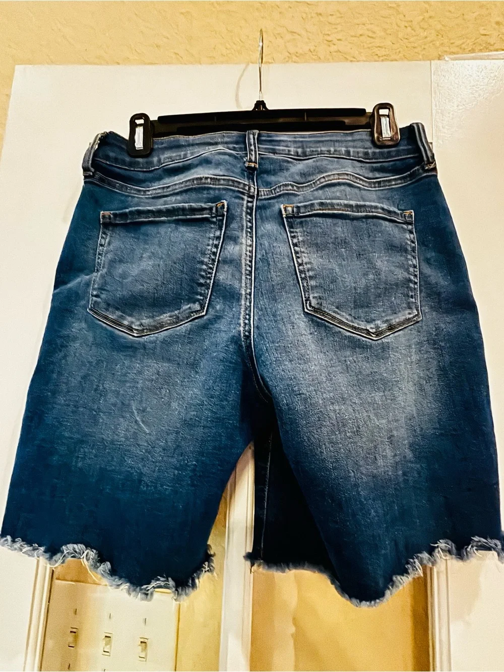 Nine West Dark Blue Denim Cutoff Bermuda Shorts